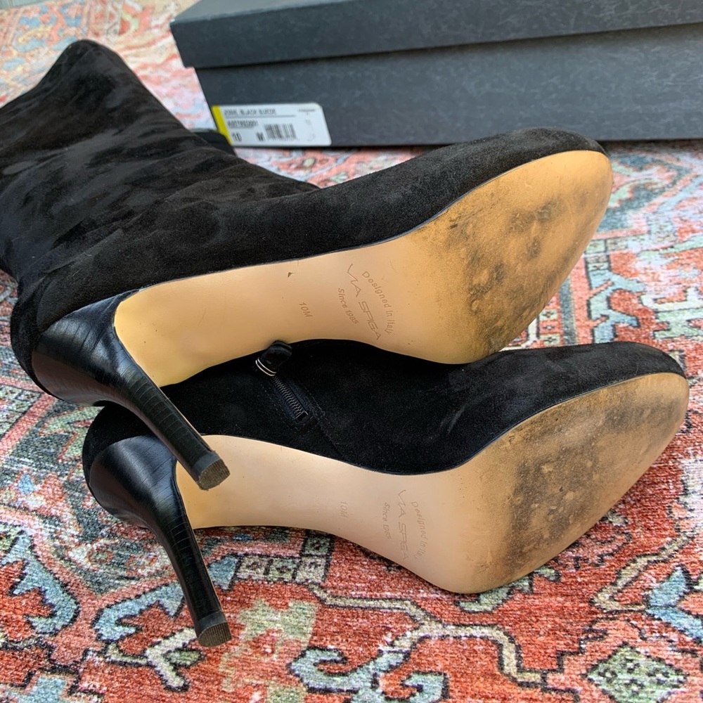 Via Spiga Josie Black Suede Boot - Picture 12 of 14
